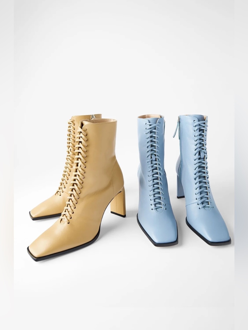 Zara Lace-up Tan Boots